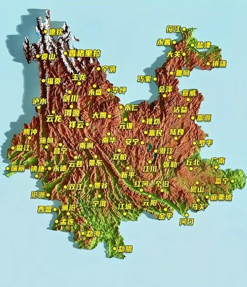 云贵高原地图_云贵高原海拔多少米