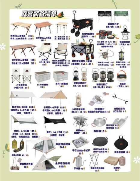 户外露营装备清单_新手露营注意事项