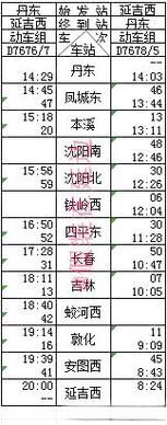 吉林到北京火车时刻表_吉林到北京高铁票价