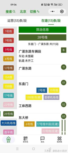 北京地铁28号线开通时间_站点设置