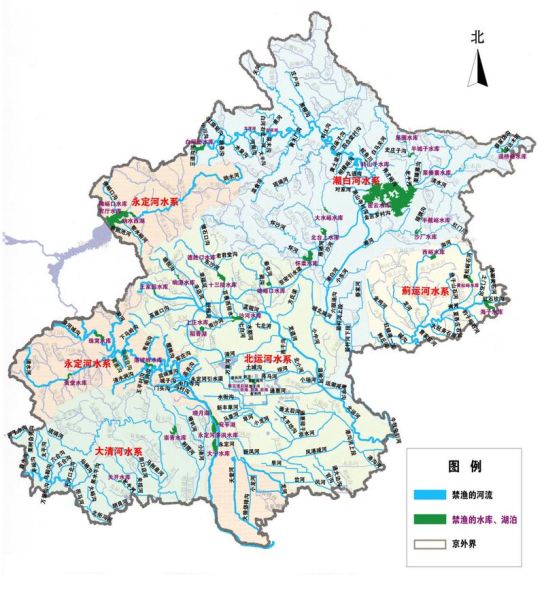 北京河流分布图_有哪些河流经过北京城区