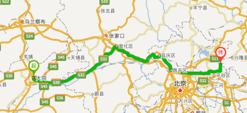 大同到北京多少公里_自驾高速路线怎么走
