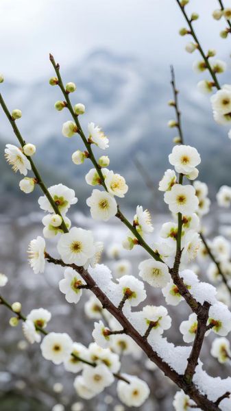冰雪寒梅图片怎么拍_冰雪寒梅拍摄技巧