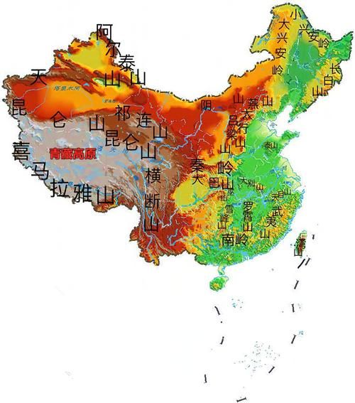 青藏高原在地图上的位置_青藏高原地图怎么看