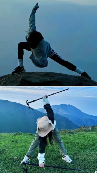 户外登山美女穿什么_登山拍照姿势怎么摆